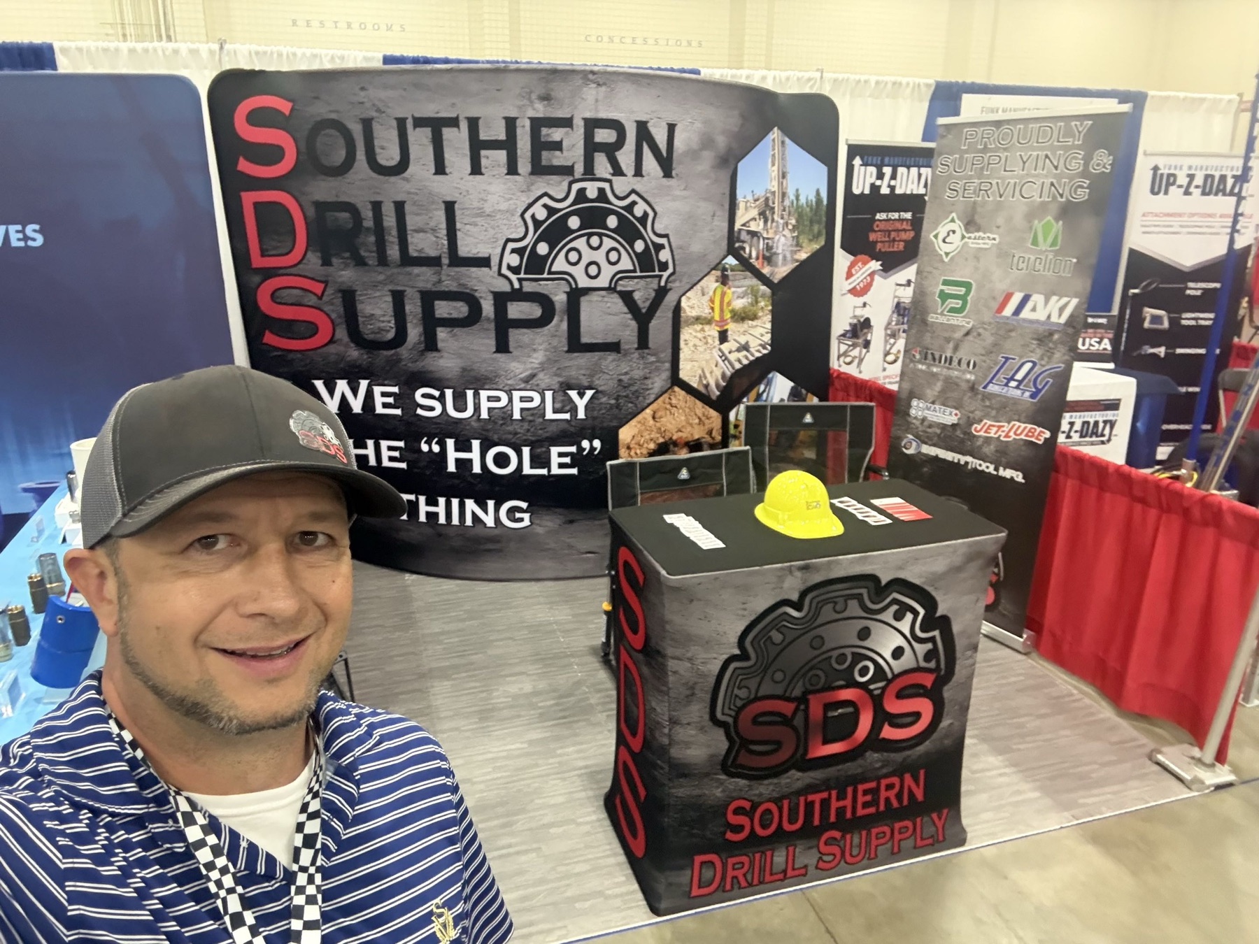 Southern Drill Supply representative at the South Atlantic Jubilee 2026 booth