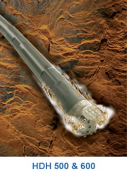 HDH 500 and 600 horizontal directional hammer drilling through rock